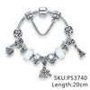 EVOJEW Antique Silver 925 Starfish Eiffel Tower Snowflake Crystal Heart Charm Beads Fit Original Bracelet Women DIY Jewelry Gift