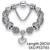 EVOJEW Antique Silver 925 Starfish Eiffel Tower Snowflake Crystal Heart Charm Beads Fit Original Bracelet Women DIY Jewelry Gift