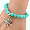Blue Beads Love Bracelet Men Femme Vintage Blessing Bracelets & Bangles for Women Tree/Snake/Owl Pendants Bracelet Jewelry
