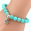 Blue Beads Love Bracelet Men Femme Vintage Blessing Bracelets & Bangles for Women Tree/Snake/Owl Pendants Bracelet Jewelry