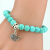 Blue Beads Love Bracelet Men Femme Vintage Blessing Bracelets & Bangles for Women Tree/Snake/Owl Pendants Bracelet Jewelry