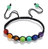 Natural Stone Yoga Seven Chakra Energy Stone Bracelet Blessing & Healing Balance